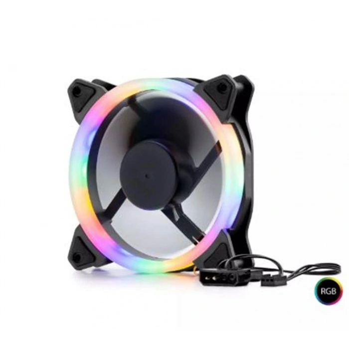 Hadron Hdx1522 Kasa Fanı Performans 4Pin Rgb 12Cm Siyah