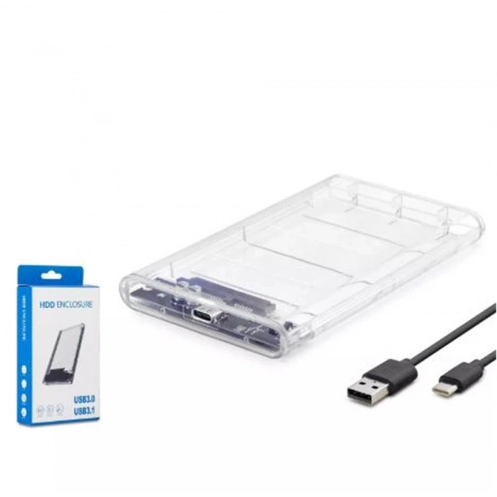 Hadron Hdx1766 Hdd Kutu Type-c3.1 + Usb3.0 2.5 Transparent