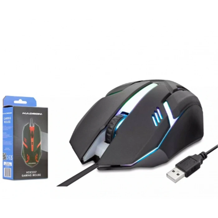 Hadron Hdx3257 Kablolu Oyuncu Mouse Rgb 800-1600 Dpi 140Cm Siyah