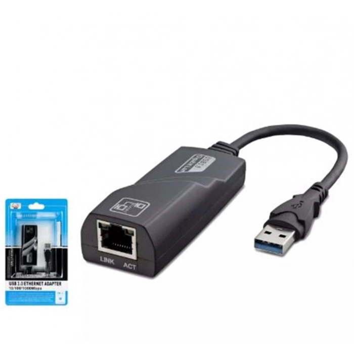 Hadron Hdx5265 Usb3.0 Ethernet Card 10-100-1000 Mbps Siyah