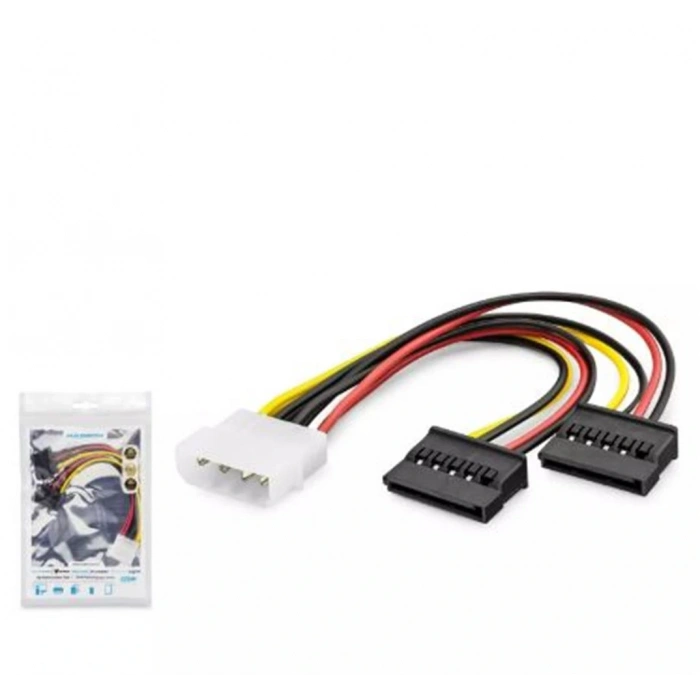 Hadron Hdx5525 Sata Power Kablo Poşetli 2ın1 16cm Siyah