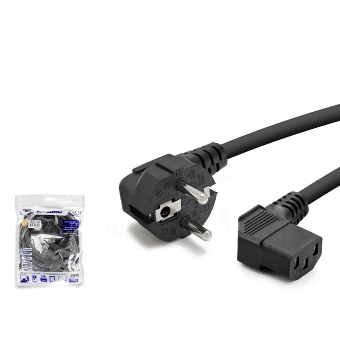 Hadron Hdx5555 1.8mt Power Kablo 42pin 1mm 500w L Tip  Siyah