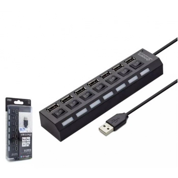 Hadron Hdx7001 Usb Hub 7-usb Siyah Anahtarlı