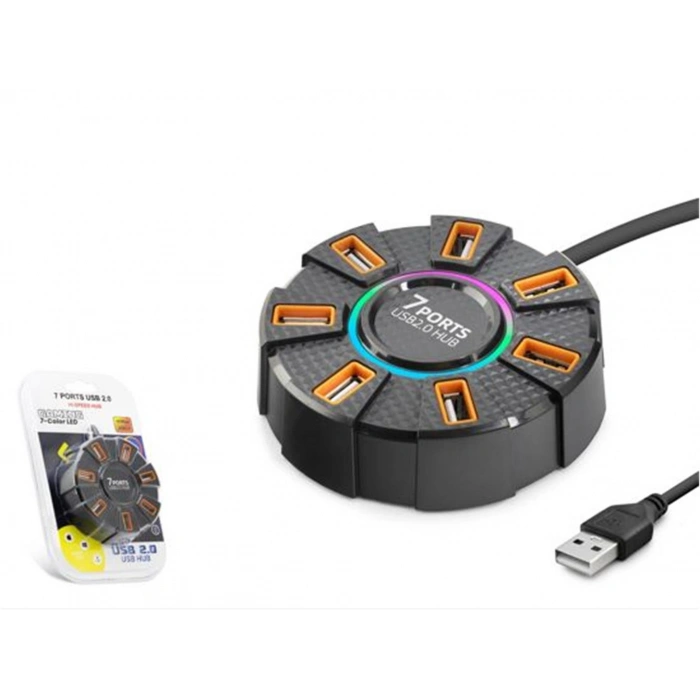 Hadron Hdx7035 Usb Hub 7-usb 1.2m Siyah