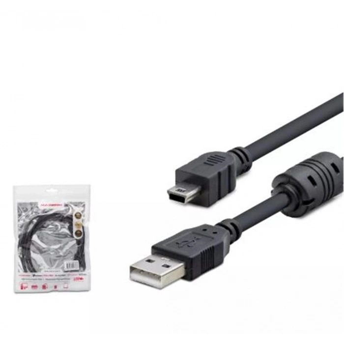 Hadron Hdx7538 1.5m Usb Mini V3-5pin To Usb Kablo  Siyah