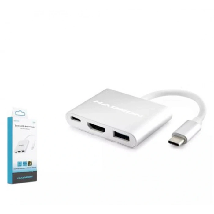 Hadron Hdx7764 Type-c Hdtv Combo Hdmi 4k 30hz + Type-c + Usb3.0 3ın1 Gri