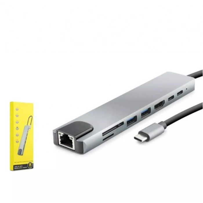 Hadron Hdx7841 Type-c To Hdtv Hdmı 4k 30hz + Vga 2ın1 Gri