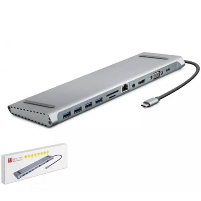 Hadron Hdx7854 Type-c Hdtv Combo Type-c + Hdmı 4k 30hz + 4-usb3.0 + Vga + Audıo +