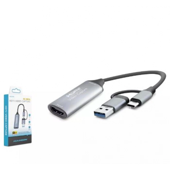 Hadron Hdx7856 Hdmi Video Capture Type-c + Usb3.0 4k 30hz Gri