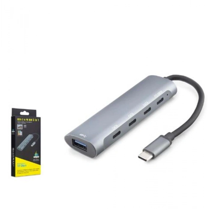 Hadron Hdx7895 Type-c 3.2 Gen2 Pd Hub 5 Port 10 Gbps 100w Gri
