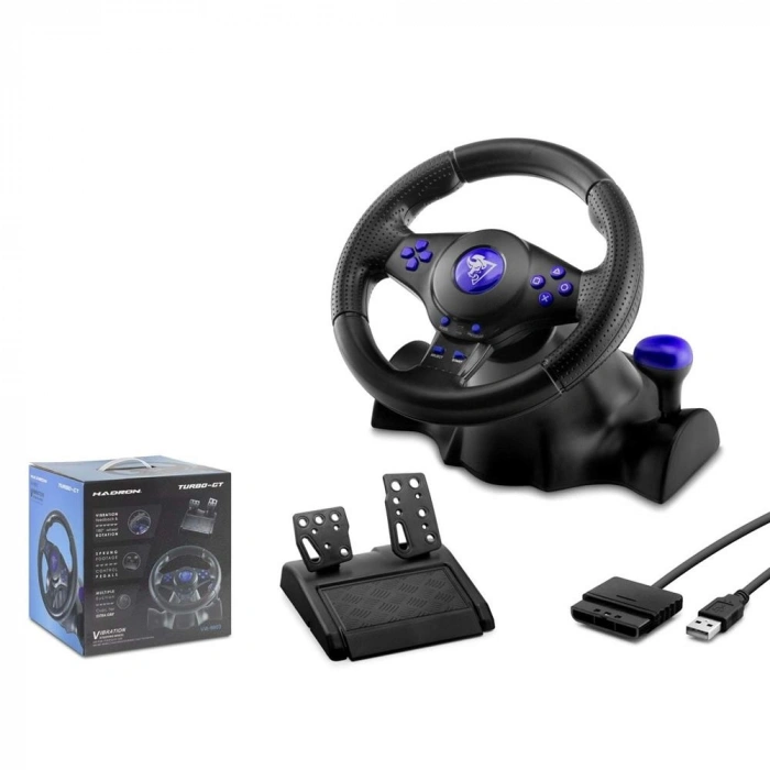 Hadron Vw-9803 Oyun Direksiyon Seti 3in1 Ps3&ps2&pc Güçlü Titreşim
