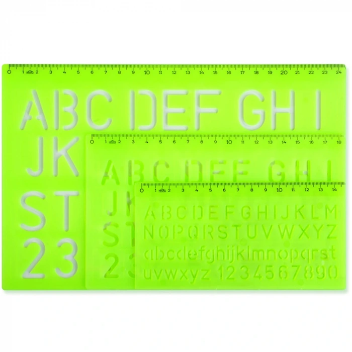 Hatas Büyük Harf Yazı Seti 10-20-30 Mm Takım 2260