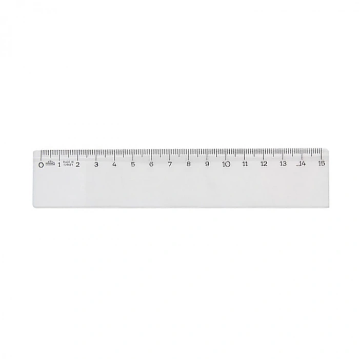 Hatas Geniş Plastik Büro Cetveli 15 Cm 00140