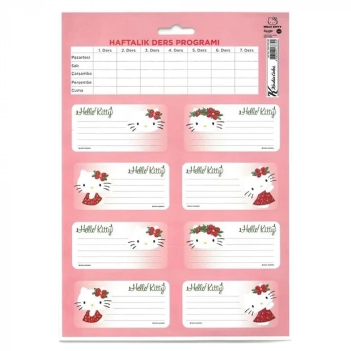 Hello Kitty Etiket Ders Programlı 3 Lü 220130-08