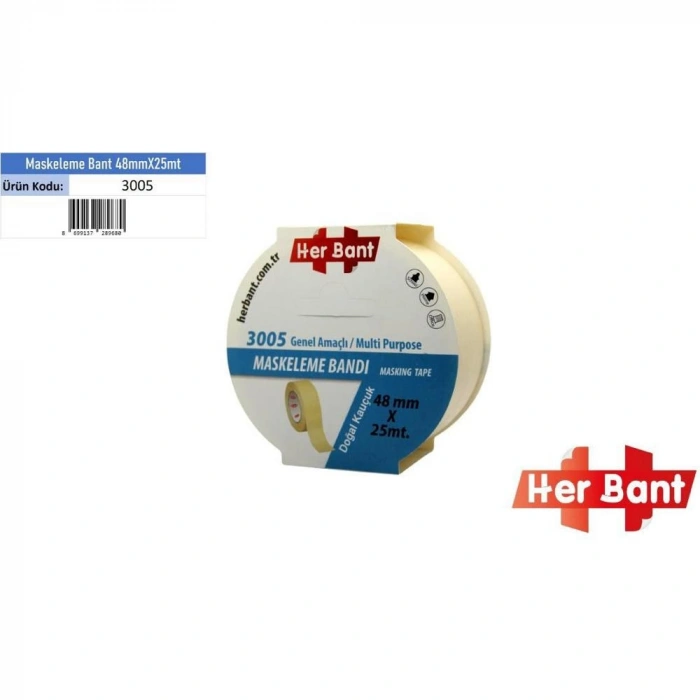 Her Bant Krepe (maskeleme) Bantı 48 Mmx25 Mt 3005