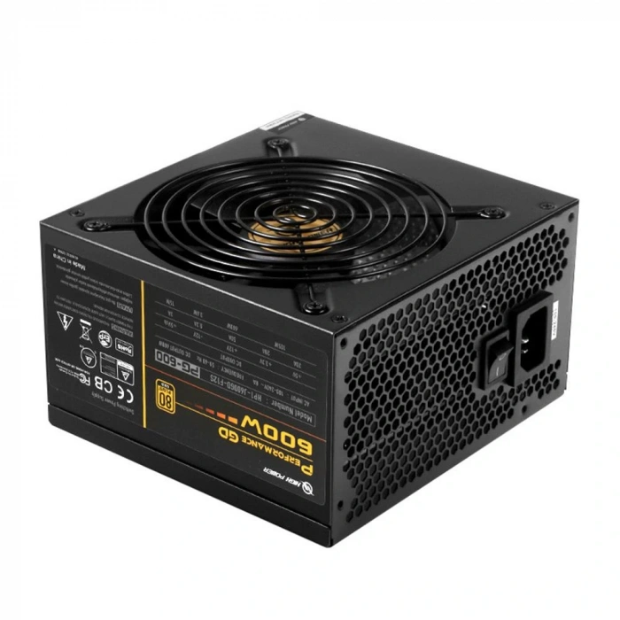 High Power Hp1-j600gd-f12s Performance Gd 600w 80+ Gold 50a Single Rail Aktif Pfc Siyah Power Supply