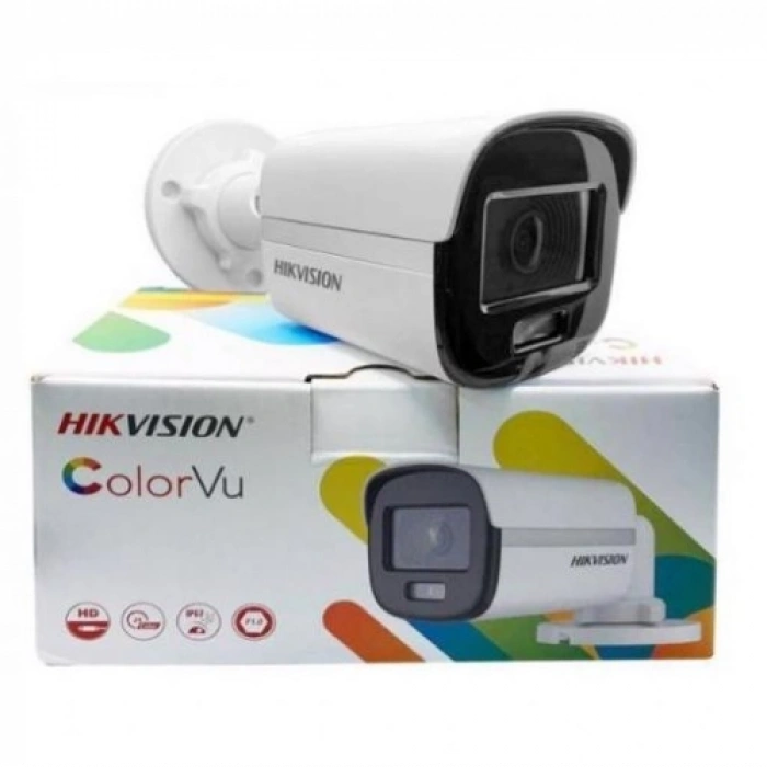 HIKVISION DS-2CE10DF0T-PF, 2Mpix, 3.6mm Lens, 20Mt Gece Görüşü, Full Time Color, Color Vu, IP67, Bullet Kamera