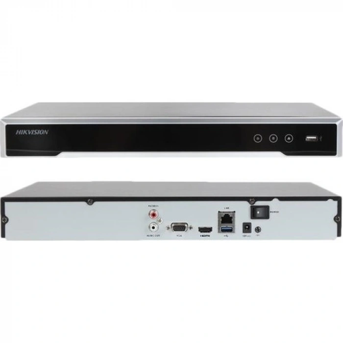 HIKVISION DS-7608NI-Q2, 8Kanal,  8Mpix, H265+, 2 HDD Desteği, 2160P Kayıt, 160Mbps Bant Genişliği, Metal Kasa, NVR