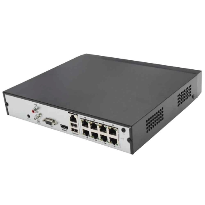 HILOOK NVR-108MH-C/8P, 8Kanal PoE, 8Mpix, H265+, 1 HDD Desteği, 1080P Kayıt, 80Mbps Bant Genişliği, NVR