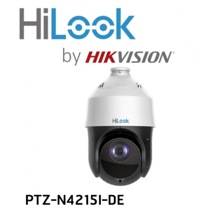 HILOOK PTZ-N4215I-DE, 2Mpix, 5-75mm Motorize Lens, 15X Optik Zoom, 100Mt Gece Görüşü, SD Kart, PoE, Ses Giriş Çıkış, H265+, Speed Dome, PTZ IP Kamera (Ayak Dahil)