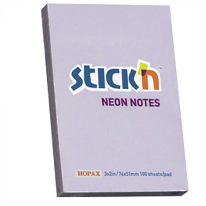 Hopax Stıckn Yapışkanlı Not Kağıdı 100 Yp 76x51 Pastel Lila He21402