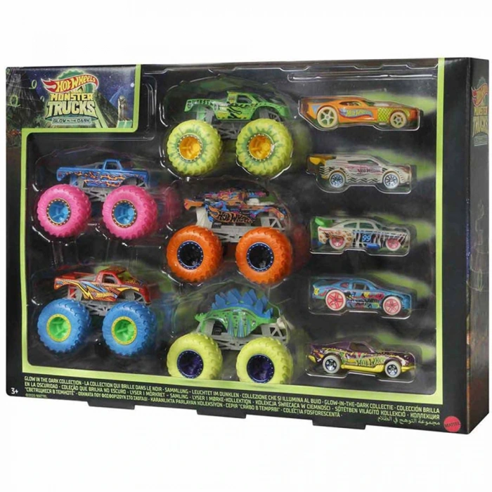 Hot Wheels Monster Trucks Karanlıkta Parlayan Araçlar Paketi