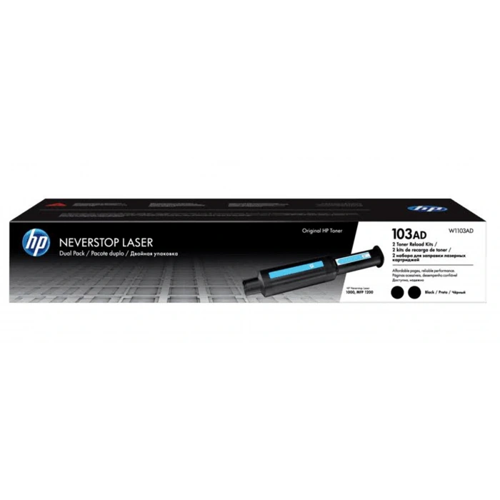Hp 103ad Black Siyah 2.500 Sayfa X 2 Çiftli Neverstop Toner W1103ad