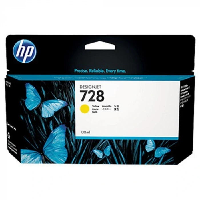 Hp 728 Yellow Sarı 130ml Plotter Kartuşu F9j65a