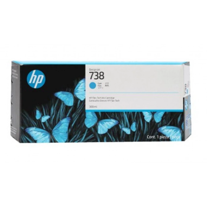 Hp 738 Cyan Mavi 300ml Plotter Kartuşu 676m6a