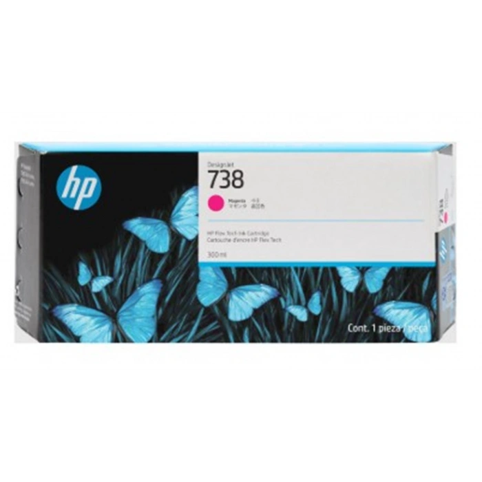 Hp 738 Magenta Kırmızı 300ml Plotter Kartuşu 676m7a