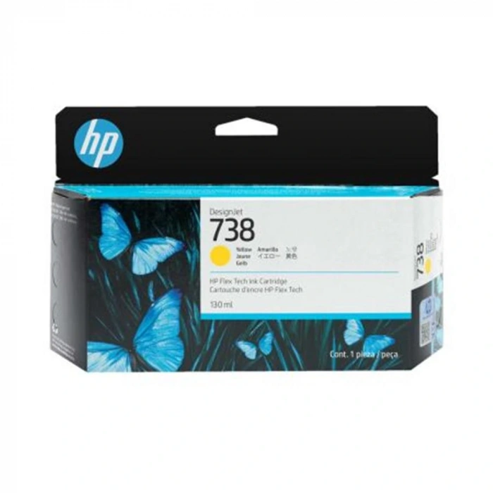 Hp 738 Yellow Sarı 130ml Plotter Kartuşu 498n7a