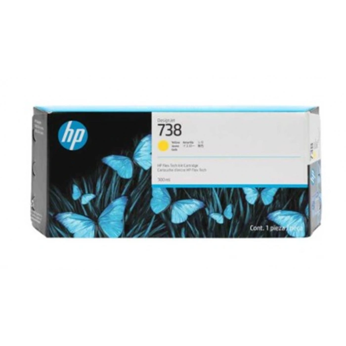 Hp 738 Yellow Sarı 300ml Plotter Kartuşu 676m8a