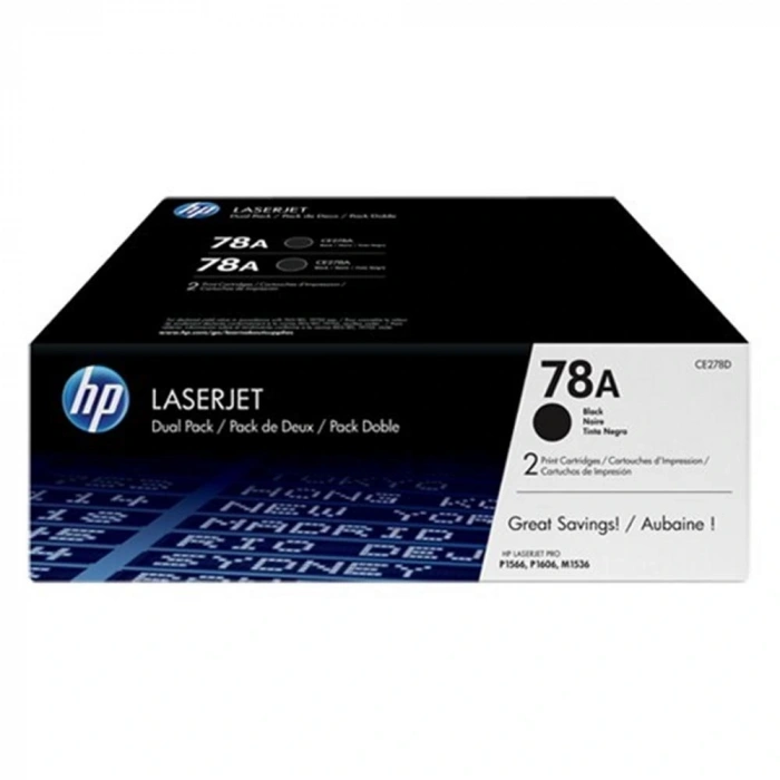 Hp 78af Black Siyah Çiftli 2.100 Sayfa Toner Ce278af