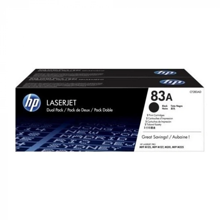Hp 83af Black Siyah Çiftli 1.500 Sayfa Toner Cf283af