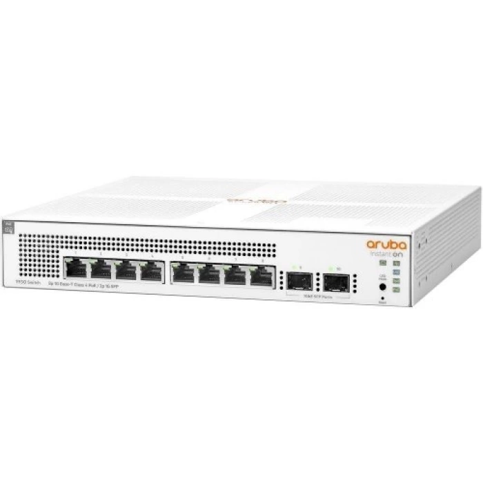 HP Aruba Instant On, JL681A, 1930-8G, 8Port, GigaBit, PoE 124W, 2 Port Gigabit SFP, Yönetilebilir, Rack Mount Switch