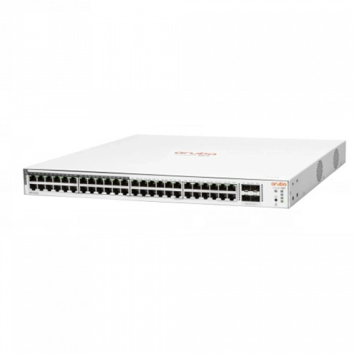 Hp Aruba Instant On, Jl815a, 1830-48g, 48port, Gigabit, 24 Port Poe 370w, 4 Port Gigabit Sfp, Yönetilebilir, Rack Mount Switch