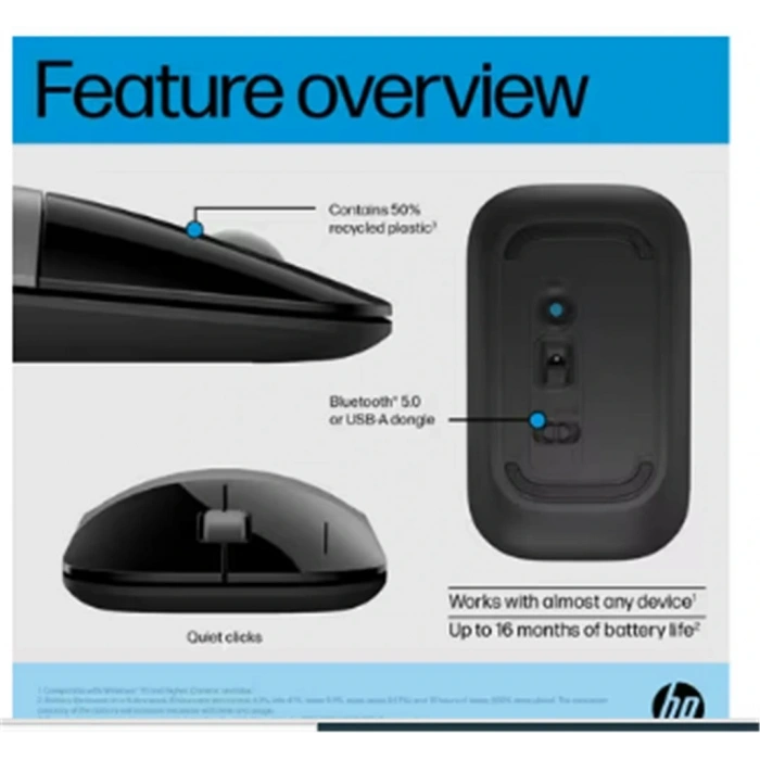 Hp Z3700 758a9aa Bluetooth 2.4ghz 1600dpı Silver Wireless Optik Mouse