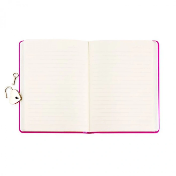 Hush Hush Kilitli Defter 80gr. 160 Yp.çiz. Fuşiya