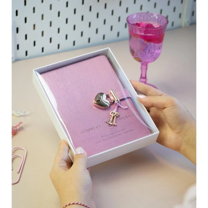 Hush Hush Kilitli Metalik Defter Kutulu 80gr.160 Yp.çiz.platinum