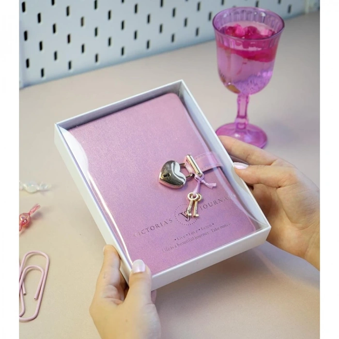 Hush Hush Kilitli Metalik Defter Kutulu 80gr.160 Yp.çiz.platinum