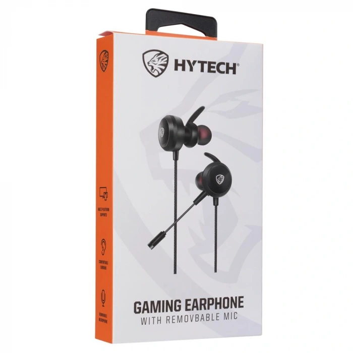 Hytech Hy-gk2 3,5 Oyuncu Esnek Mikrofonlu Siyah Kulakiçi Kulaklık
