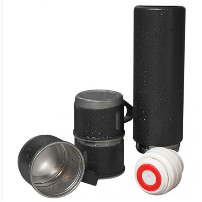 Hytech Hy-tm11 Mat Siyah 500ml Iç 304 Dış 201 3’lü Paslanmaz Çelik Termos Kupa-bardak Seti