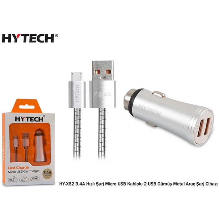 Hytech Hy-x62 3.4a Hızlı Şarj Micro Usb Kablolu 2