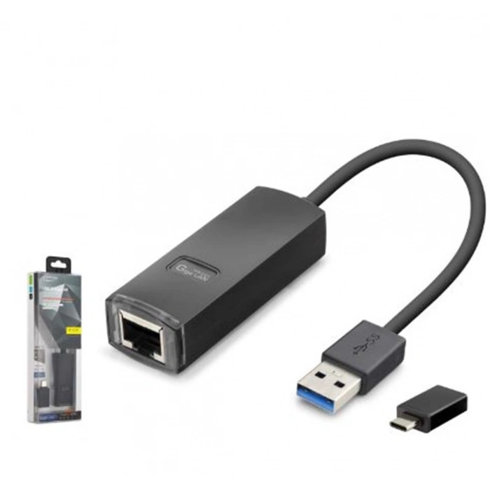 İetop Lan03 Usb 3.1 Type-c Gen1 Ethernet Adaptör Gigabit Siyah