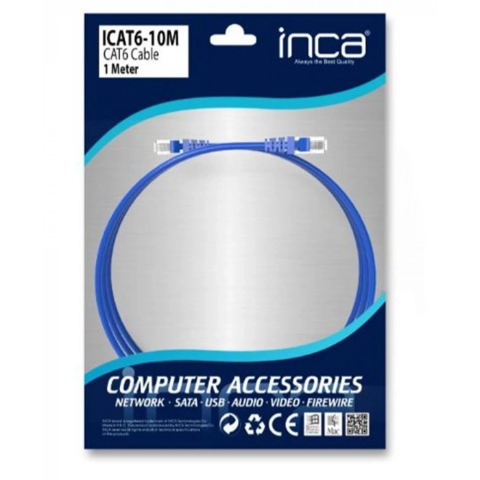 Inca Icat6-10m 1  Metre Gri Kablo