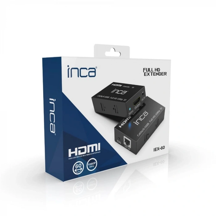Inca Iex-60 Cat5e-cat6 60mt Full Hd 1080p 3d Hdmı Extender (bant Hızı 1.65gbps)