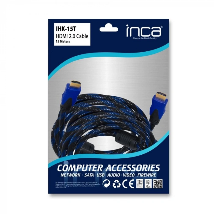 Inca Ihk-15t 2.0 15mt  Hdmı Kablo 18 Gbps 4k& 2k & Full Hd
