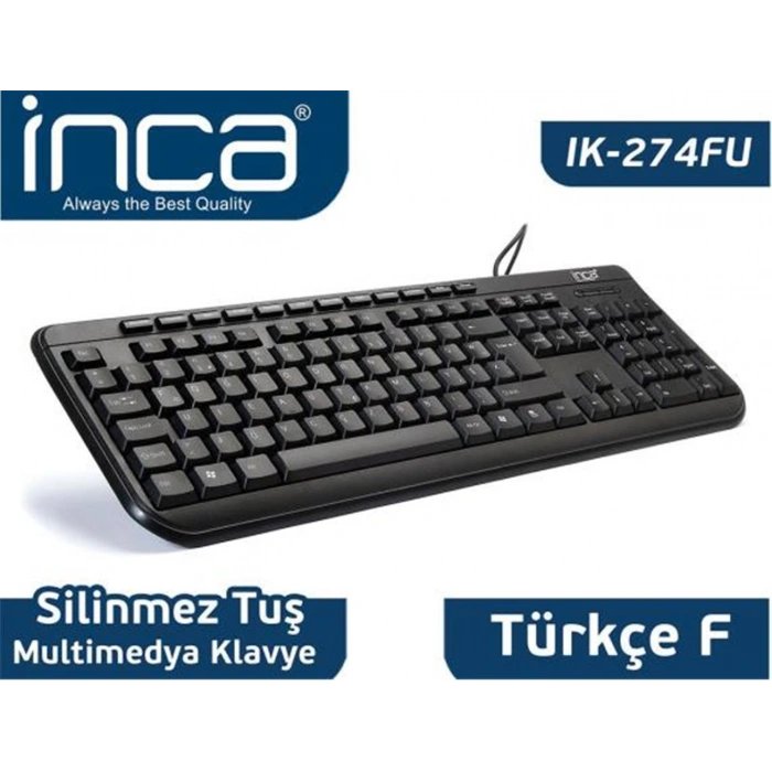 Inca Ik-274fu F-usb Multimedya Black Laser Prınt Klavye