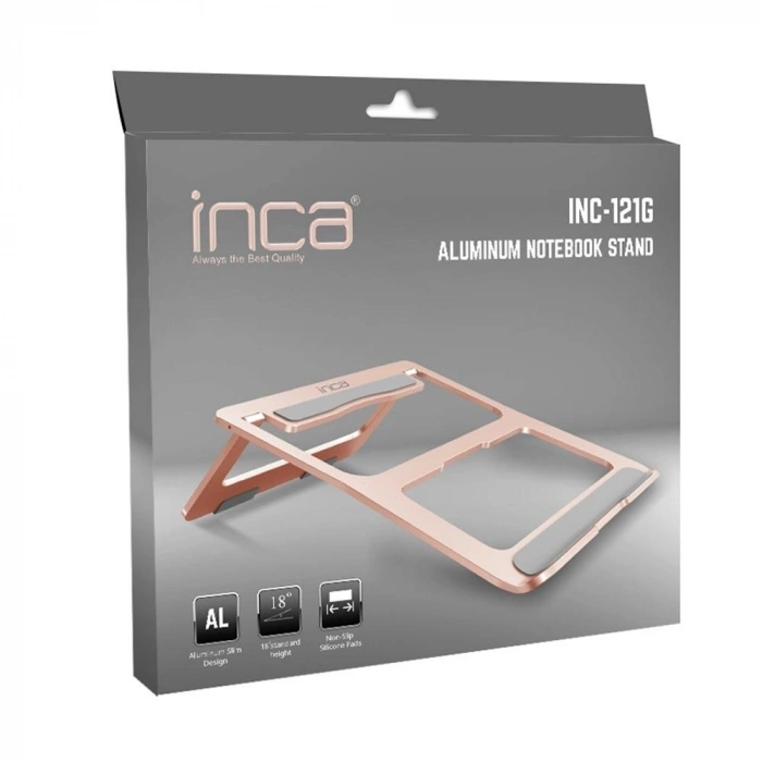 Inca Inc-121g Alimünyum Gold Rengi Notebook Standı