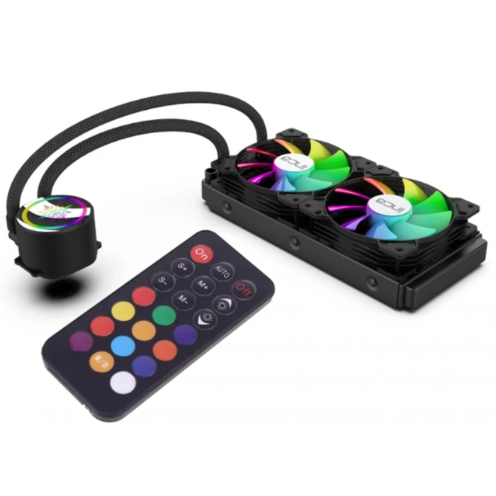 Inca Iss-02xn Intel-amd 2x120mm Argb Led Fanlı Am5 Control Remote Cpu Liquid Cooler